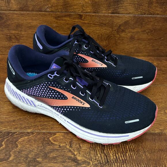 Brooks Shoes - BROOKS Adrenaline GTS 22 Running Shoes Navy Purple Lilac Women’s Size 10.5